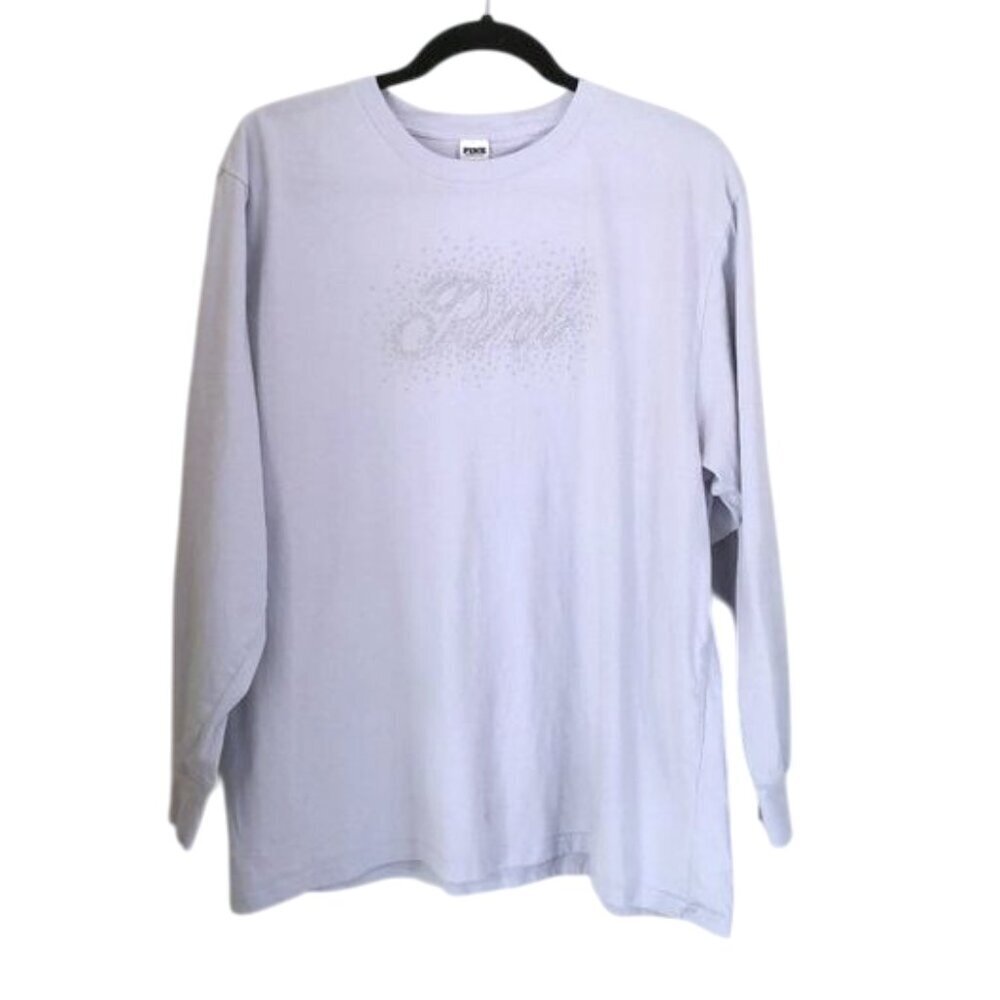 PINK Victoriaβsβ Secret Cotton Long Sleeve Shirt Light Blue Size L
